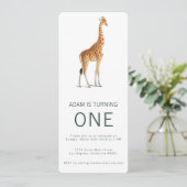Giraffe Invitation d'anniversaire (Debout devant)