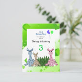 Giraffe Invitation d'anniversaire (Debout devant)
