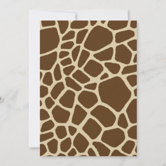 Giraffe Invitation de douche nuptiale (Dos)