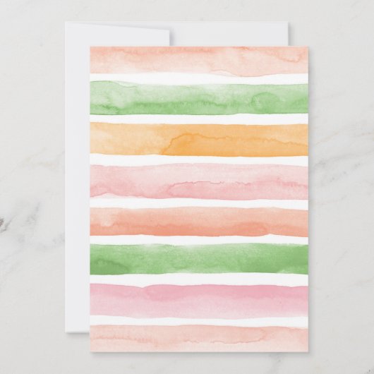 Giraffe Invitation de fête d'anniversaire (Dos)