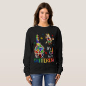 Giraffe Itu2019s Ok To Be Different Autism Awarene Trui (Voorkant volledig)
