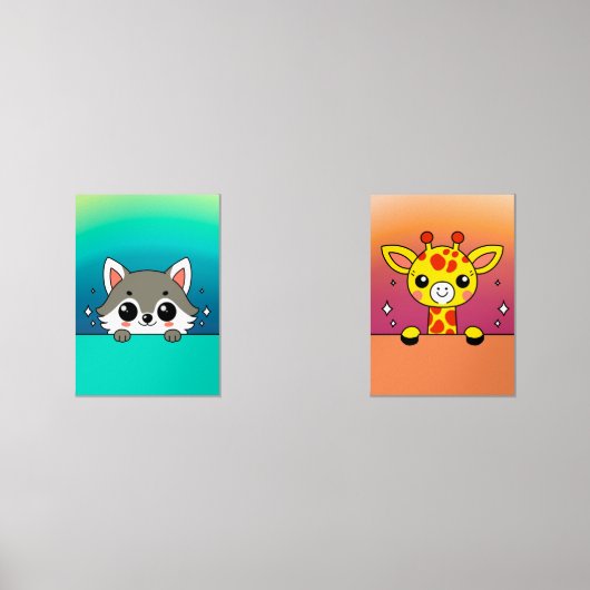 Giraffe & Jackal Poster Set 3 (Voorkant)