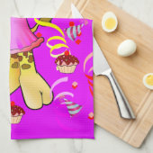 Giraffe Joyeux Anniversaire Cuisine Serviette à ma (Quart Plié)