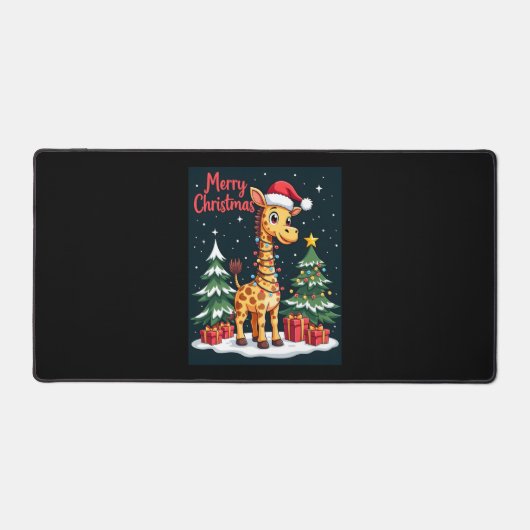 Giraffe Joyeux sapin de Noël Éclairage Père Noël G (Recto)