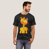 Giraffe Jubileum Verloving Klassieke T-S T-shirt (Voorkant volledig)
