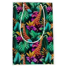 Giraffe Jungle Dromen Naadloos Oppervlaktepatroon Medium Cadeauzakje