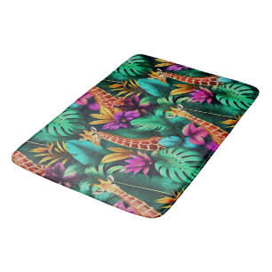 Giraffe Jungle Droom Naadloos Oppervlak Patroon Badmat
