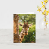 Giraffe Kaart (Gele Bloem)