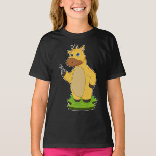 Giraffe kapper schaar t-shirt