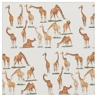 "GIRAFFE" KATOEN FABRIC STOF
