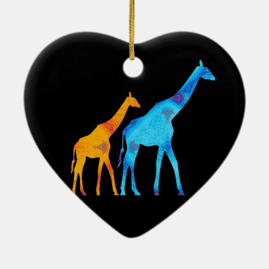 Giraffe Keramisch Ornament (Achterkant)