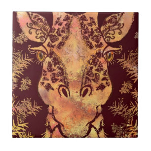 Giraffe Keramische Tegel Tegeltje