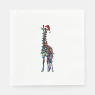 Giraffe kerst _1 servet