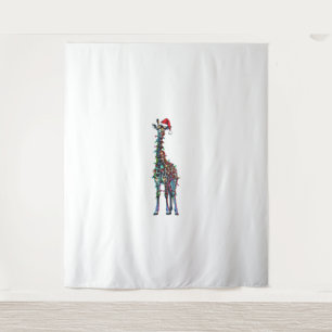 Giraffe kerst _1 wandkleed