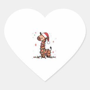 Giraffe Kerstboom Giraffe Kerstboom Vrouwen & B Hart Sticker
