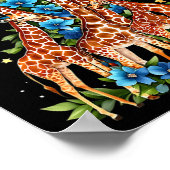 Giraffe Kerstboom Schattigee Giraffe Lovers Xmas H Poster (Hoek)