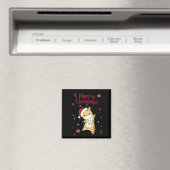 Giraffe kerstGiraffes Winterdieren Magnet Magneet (Insitu (Vaatwasser))