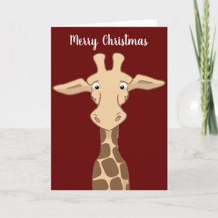 Giraffe kerstkaart kaart