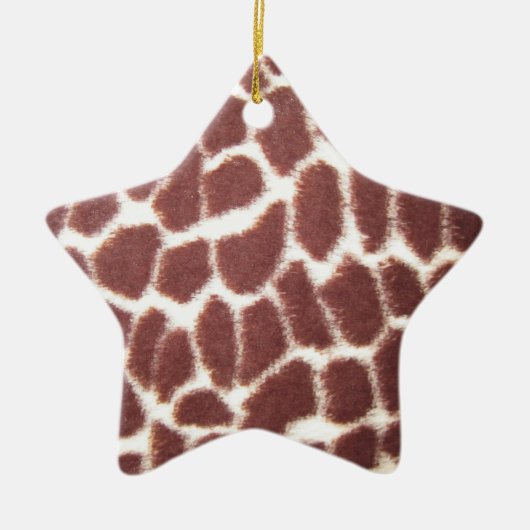 Giraffe kerstkerstversiering keramisch ornament (Voorkant)