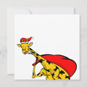 Giraffe kerstmis feestdagenkaart (Achterkant)