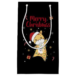Giraffe Kerstmis Giraffes Winterdieren Klein Cadeauzakje