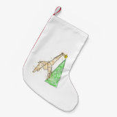 Giraffe kerstmis kleine kerstsok (Voorkant (Hangend))