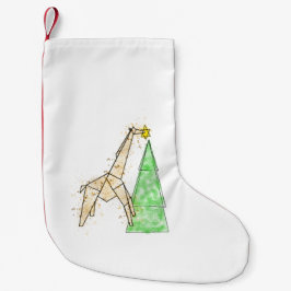 Giraffe kerstmis kleine kerstsok