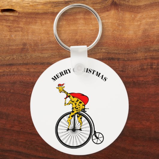 Giraffe kerstmis sleutelhanger (Voorkant)