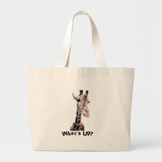 Giraffe Kijk Grote Tote Bag (Voorkant)