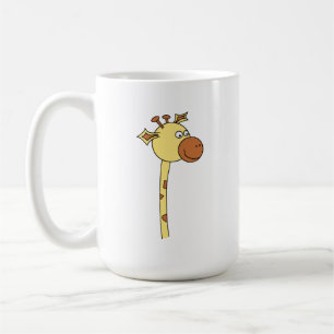 Giraffe kijkt ideways. Cartoon. Koffiemok