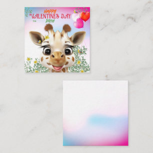 Giraffe Kinder Classroom Valentijn Kaarten Notitiekaartje