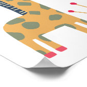 Giraffe kinderkamer Poster (Hoek)