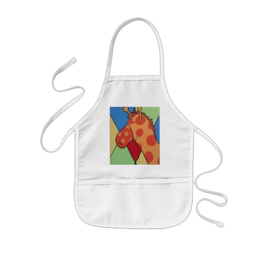 Giraffe kinderpron kinder schort (Voorkant)