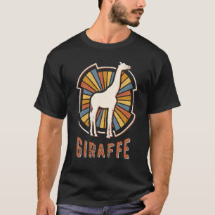 Giraffe Klassieke Retro Animal Love T-shirt