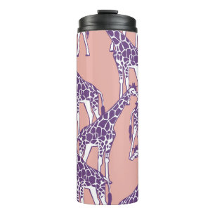Giraffe Kleurrijke Vlekken Safari Illustratie Thermosbeker