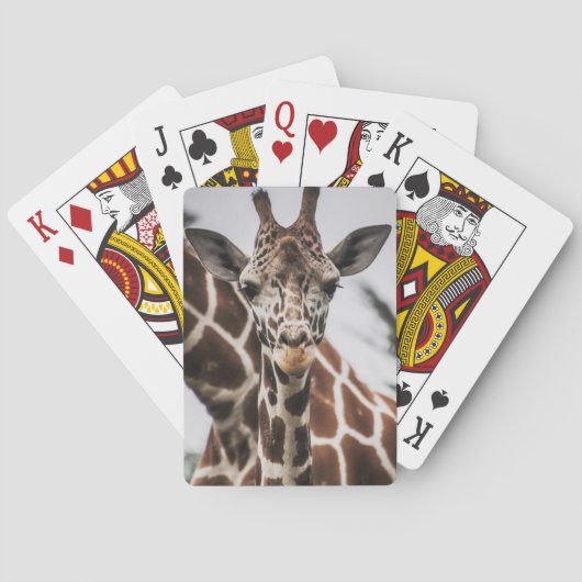 Giraffe kop Giraffe print Afrikaans dier Pokerkaarten (Achterkant)