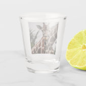 Giraffe kop Giraffe print Afrikaans dier Shot Glas (Achterkant)