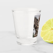 Giraffe kop Giraffe print Afrikaans dier Shot Glas (Links)