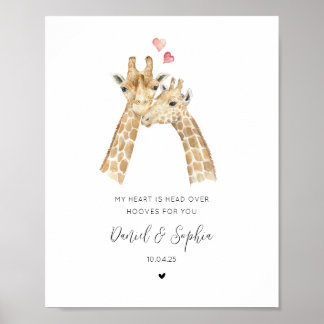 Giraffe Koppel Poster