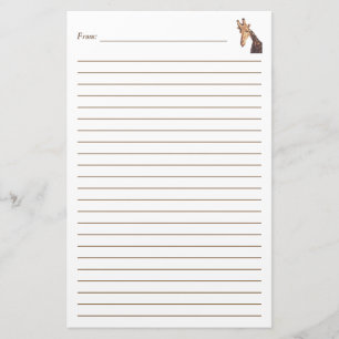 Giraffe koppen Betonstaal Briefpapier