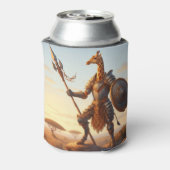 Giraffe krijger blikjeskoeler (Blikje Achterkant)