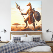 Giraffe krijger canvas afdruk (Insitu (Slaapkamer))