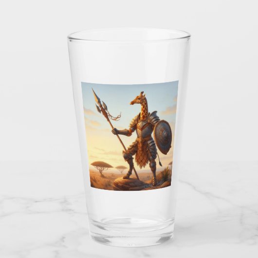 Giraffe krijger glas (Voorkant)