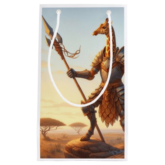 Giraffe krijger klein cadeauzakje (Voorkant)