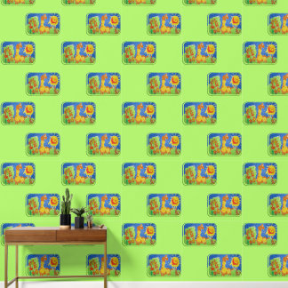 Giraffe Kunst door kinderen Behang