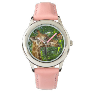 Giraffe kussen Burtterfly, Horloge