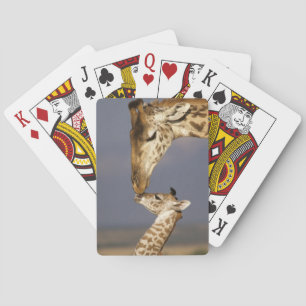Giraffe kust baby giraffe pokerkaarten