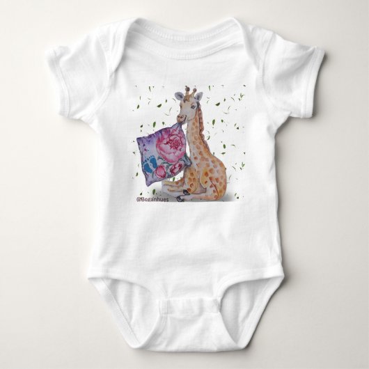 Giraffe Kwekerij Thema Babykleding Romper (Voorkant)