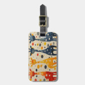 Giraffe lange nek bagagelabel (Voorkant verticaal)