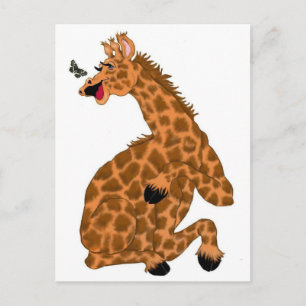 Giraffe Laugh Briefkaart